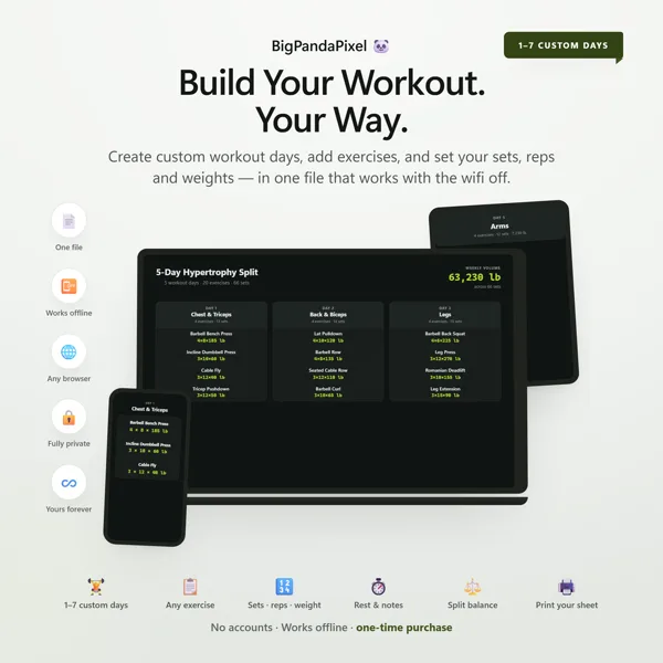 Custom Workout Planner screen 01.