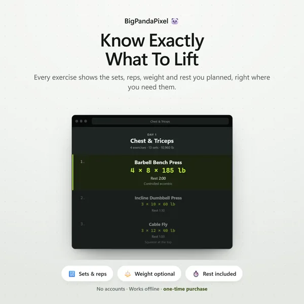 Custom Workout Planner screen 03.
