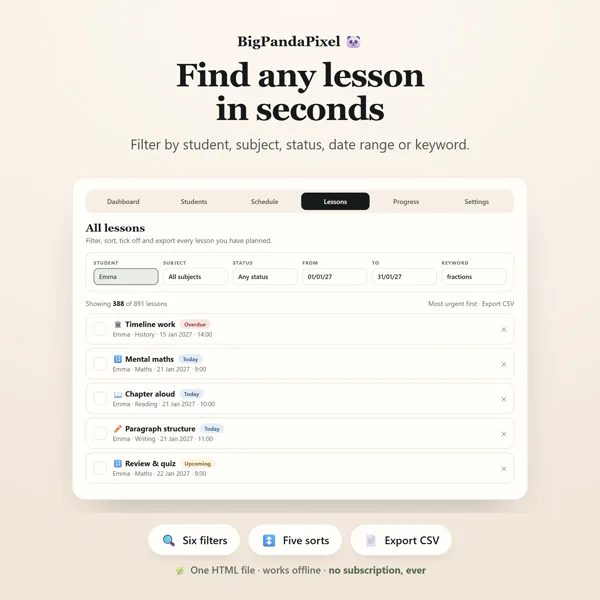 Homeschool Planner screen 05.
