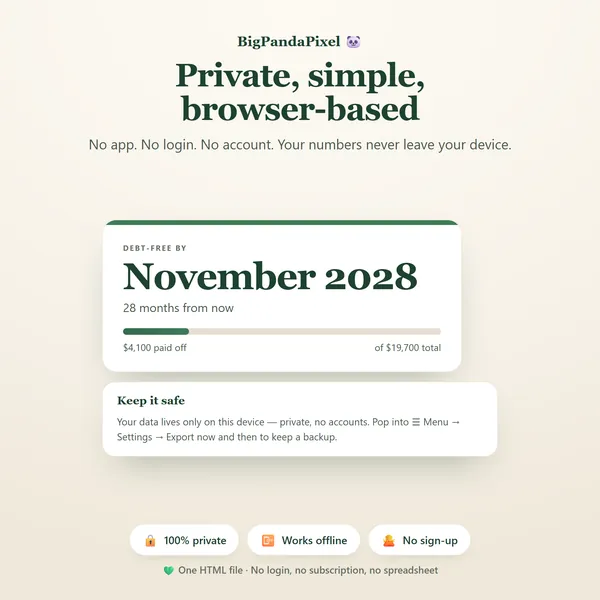 Private, simple and browser-based.