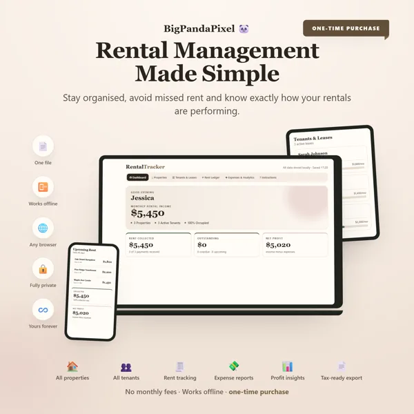 Rental Property Tracker screen 01.