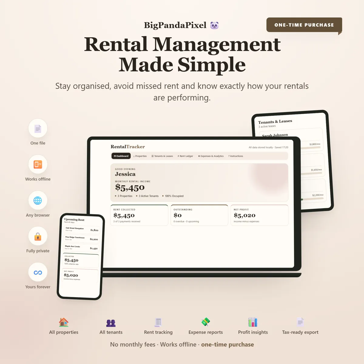 The rent ledger fills itself in