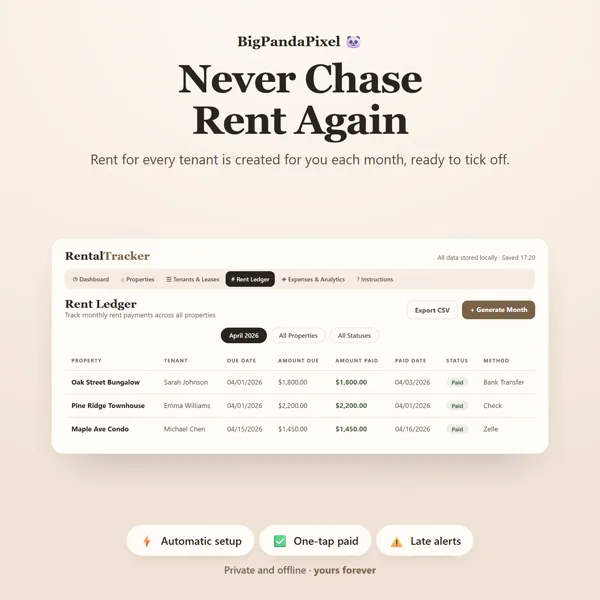 Rental Property Tracker screen 04.