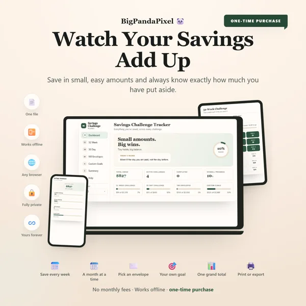 Savings Challenge Tracker screen 01.
