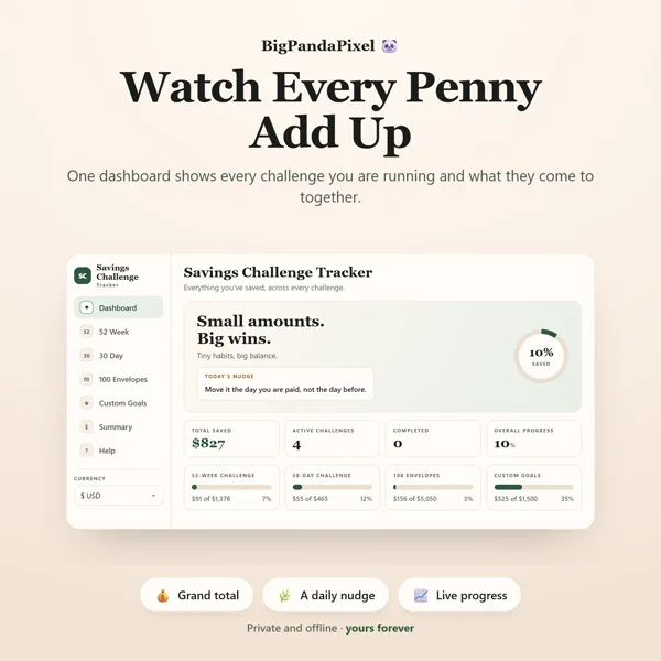 Savings Challenge Tracker screen 02.