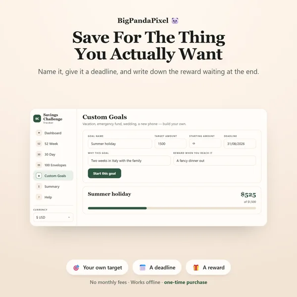 Savings Challenge Tracker screen 07.