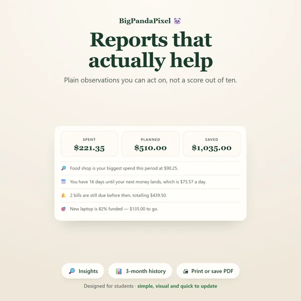Student Budget Planner screen 11.