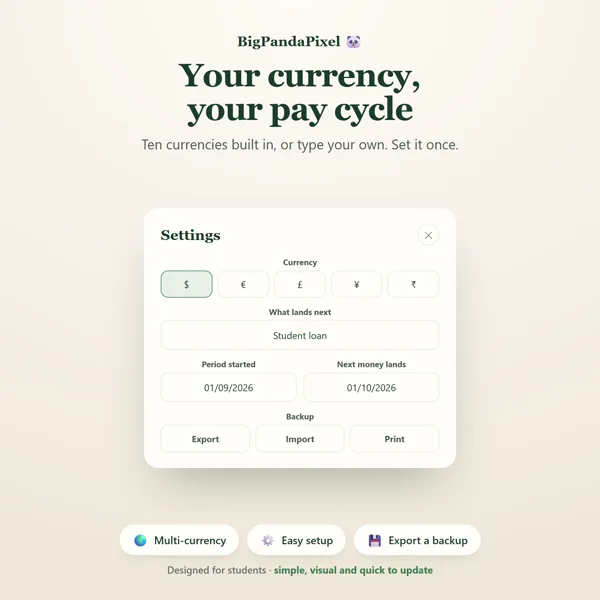 Student Budget Planner screen 12.