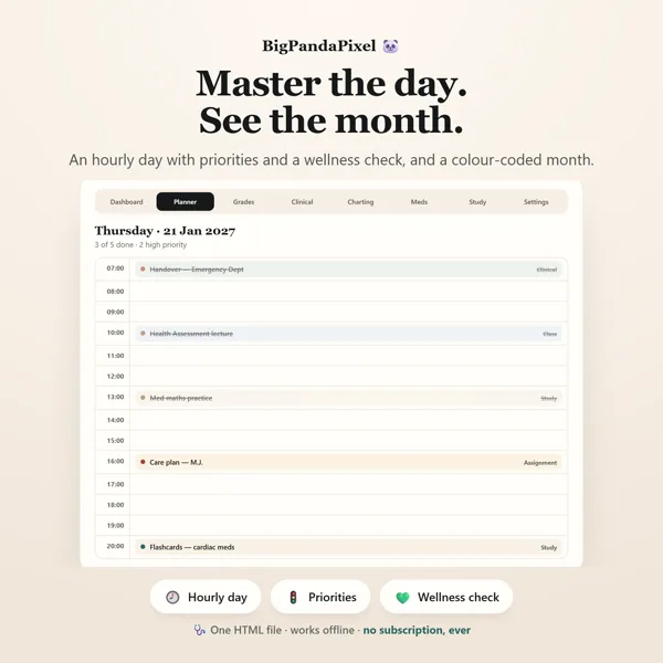 Student Nurse Planner screen 05.