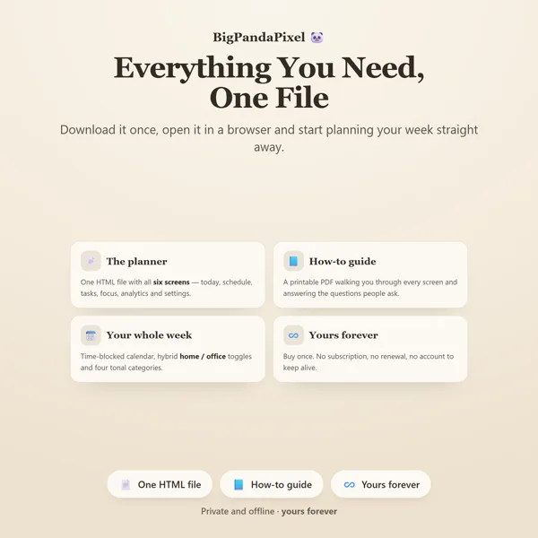 Work From Home Planner screen 12.